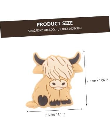 ADOCARN 10pcs Animal Silicone Beads Toy Baby Cartoon Highland Beads 2.8x2.7cm - Buy Online on GoSupps.com