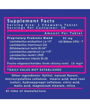 LoveBug Kids Probiotics - Delicious Berry, 10 Billion CFU, 30 Chewable Tablets - Buy Online on GoSupps.com