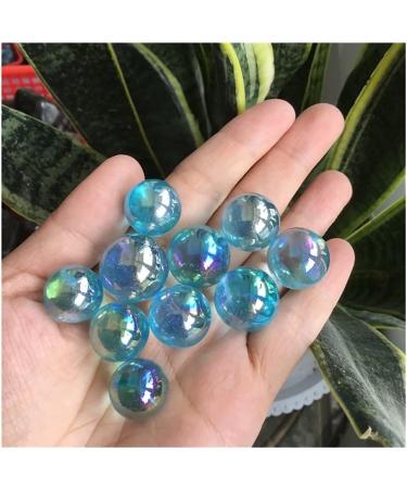Natural Crystal Rough Natural Clear Quartz Crystal and Stones Carved Ball Aura Blue Electroplated Sphere Reiki Stone Mineral Specimen - Buy Online on GoSupps.com