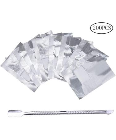200 Pcs Foil Nail Wraps Remover + Cuticle Pusher | Nail Art Soak Off Gel & Acrylic Polish Removal Kit - Buy Online on GoSupps.com