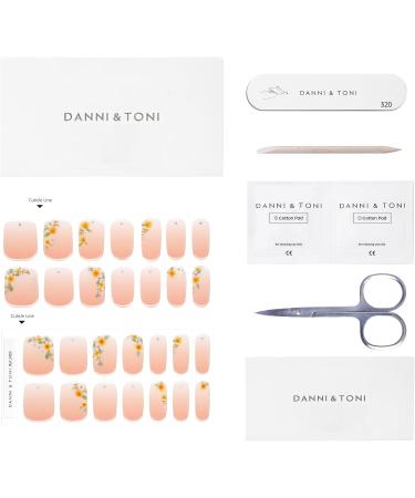 Danni & Toni Half Hardened Gel Nail Films - Full Bloom Spring Flower Glossy UV Nail Foil Stickers | Self-Adhesive Wraps for Stunning Nail Designs - 28 Pack - Buy Online on GoSupps.com