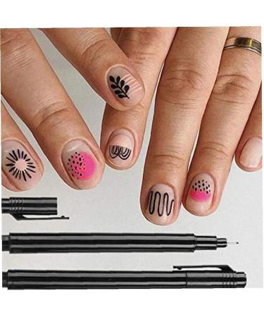 Nail Art Graffiti Pen Manicure DIY Drawing Painting Liner Brush Nail Art Beauty Tool BlackDeft Processed - Buy Online on GoSupps.com