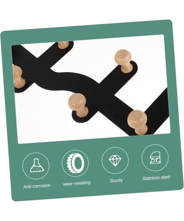 CHILDWEET Clothes Rack 6 Door Hook Wall Hangers for Clothes Cubicle Accessories Over The Door Clothes Hanger Wall Hanging 30X23CM Black - Buy Online on GoSupps.com