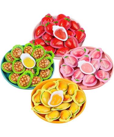 Fruit juice candy fruit flavored fudge fruit drop wedding candy delicious snacks Mango fudge strawberry fudge white peach fudge pineapple fudge (Pineapple flavor 520g) Pineapple flavor 520g - Buy Online on GoSupps.com