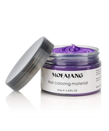 Mofajang Hair Wax Dye Styling Cream Mud - Purple | Washable Temporary Natural Hairstyle Color Pomade - Buy Online on GoSupps.com