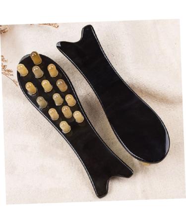 Beaupretty 2ST Kamm Desurage Brush for Curly Hair - Natural Horn Scalp Massage Device & Multi-Purpose Comb for Ladies | Soothing Muscle & Hair Care Tool - Buy Online on GoSupps.com