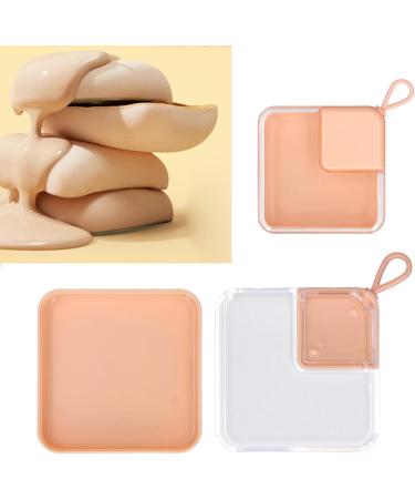 Powder Puff Holder 5 Pieces Cosmetic Puff Holder Transparent Rectangular Portable Makeup Puff Holder with Hanging Ring - Buy Online on GoSupps.com