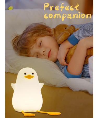 Ammonite Nursery Duck Night Light - Cute Silicone Lamp for Kids | USB LED Touch Lamp for Kids Bedroom Decor | Xmas Birthday Gifts for Boys Girls - Buy Online on GoSupps.com