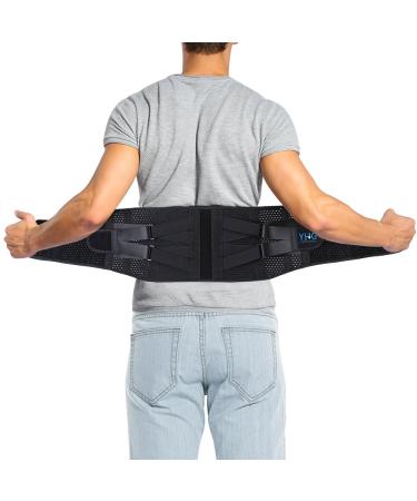 Lumbar Brace Belt Lower Back Brace Adjustable Compression Back Brace Double Compression Nursing Belt Adjustable Lumbar Support Black L Code Suitable for Waist