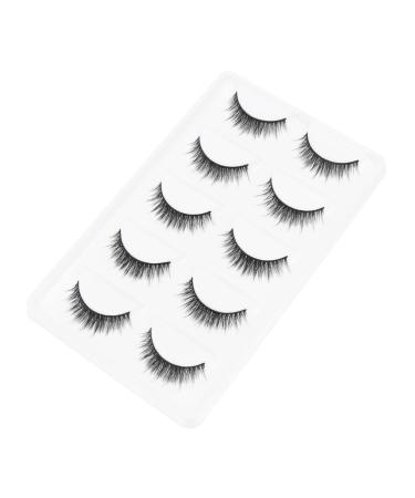 minkissy 15 Pairs Short False Eyelashes Handmade Eyelashes Thick Cross Eyelashes Glue False Lashes Fiber Makeup Eyelashes Fluffy Volume Lashes Art Eyelashes Makeup Lash Artificial Extend 3d