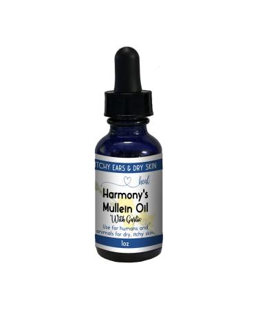 Harmony's Mullein Ear Oil + Garlic Oil - 1oz for dry itchy ears