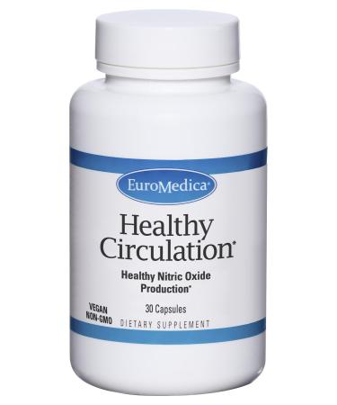 Euromedica Healthy Circulation - Dietary Supplement for Healthy Circulation Support - Healthy Blood Flow & Heart Function Aid - Non-GMO & Vegan Capsules - 30 Capsules (30 Servings)
