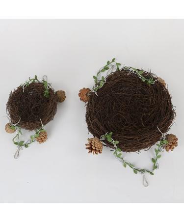 WACURRENTHYD Natural Rattan Nest Small Medium Large Bird Swing for Parrot Parakeet Cockatiel Conure Cockatoo Macaw Amazon African Grey Lovebird Finch Canary Budgie Cage Perch Toy (Small) - Buy Online on GoSupps.com