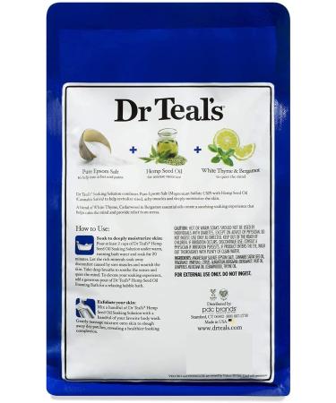 Dr Teal's Hemp Seed Oil Epsom Salt Soak 3 LBS + Foaming Bath 34 FL OZ Bundle - Buy Online on GoSupps.com