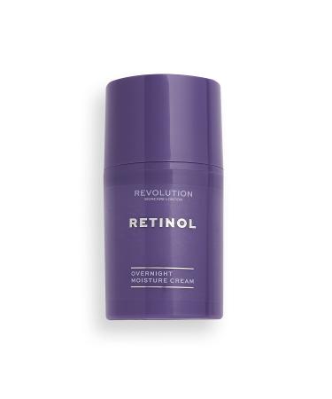 Revolution Skincare London Retinol Overnight Face Cream Reduces Fine Lines/Wrinkles/Blemish Formation Fragrance Free Vegan & Cruelty-Free 50 ml Translucent 50 ml (Pack of 1)