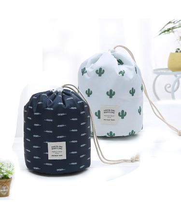 Portable Makeup Bag & Toiletry Organizer Pouch for Women - Cactus + Leaf Foldable Travel Cosmetic Bag - Buy Online on GoSupps.com