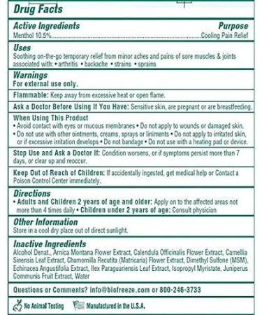 Biofreeze Pain Relief Spray 4 oz. Aerosol Spray Colorless (Packaging May Vary) - Buy Online on GoSupps.com