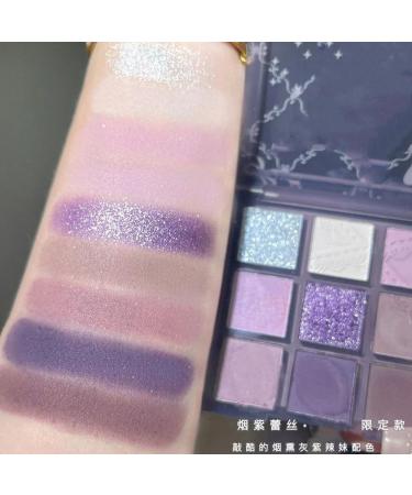 New Smoke Purple 9 Colors Eyeshadow Palette - Waterproof Matte & Pearlescent Grey Purple Makeup - Korean Beauty Essentials - Buy Online on GoSupps.com