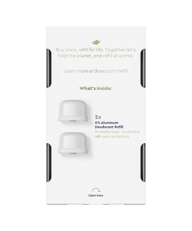 Dove Refillable Deodorant Kit for Women - 0% Aluminum Sensitive Skin - 2 Refills 1.13 OZ Each | Eco-Friendly Deodorant - Buy Online on GoSupps.com