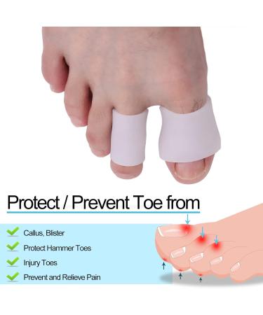 Toe Separator & Bunion Corrector - 8 Pairs Silicone Toe Protectors for Men & Women | Pain Relief & Big Toe Alignment - Buy Online on GoSupps.com