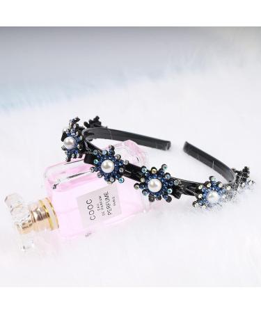 Blue Rhinestone Hairpin Hairband for Women and Girls - Marry Crystal Headband for Valentine's Day and Christmas Gift - Buy Online on GoSupps.com