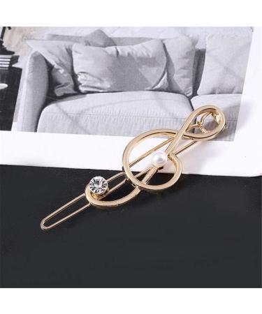 4x Dainty Hairpin Clip Music Note Hair Snap Clamp Womens Girls Headwear - Buy Online on GoSupps.com