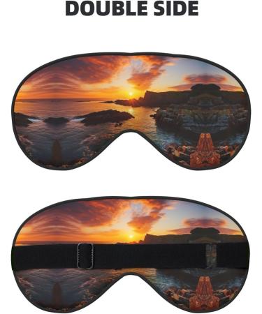 Ireland Sunset Seascape Sleep Mask | Adjustable Breathable & Fashionable Eye Mask for Ultimate Comfort - Buy Online on GoSupps.com