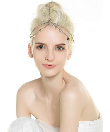 Aukmla Gold Sequins Head Chain Jewelry - Festival Halloween Hair Accessories for Women - Buy Online on GoSupps.com
