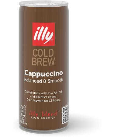 illy Cold Brew Coffee Cappuccino 250ml Ready-to-Drink Can - No Added Sugar, Iced Coffee - Buy Online on GoSupps.com