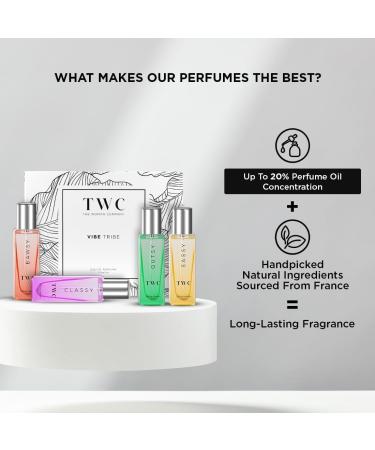 Specially Curated Perfume Gift Set for Women 4 * 20ml - Vibe Tribe | Premium Long-Lasting Fragrance | BAWSY for Office Going | CLASSY for Date | GUTSY for Outing | SASSY for Party - Buy Online on GoSupps.com