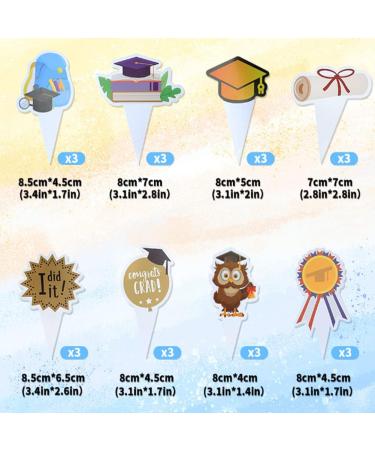 Graduation 2022 Cupcake Toppers and Wrappers Congrats Grad Party Decorations Cupcake Picks Liners Diploma Grad Cap Cute Hand Cake Decorations Supplies for 2022 Graduate Party - Buy Online on GoSupps.com
