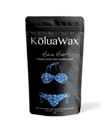 Hard Wax Beads for Hair Removal  Coarse Body Hair Formula  Our Strongest Wax for Brazilian, Underarms, Back and Chest  Large 1lb Refill Pearl Beans for Wax Warmers  Blue Bikini Babe by KoluaWax