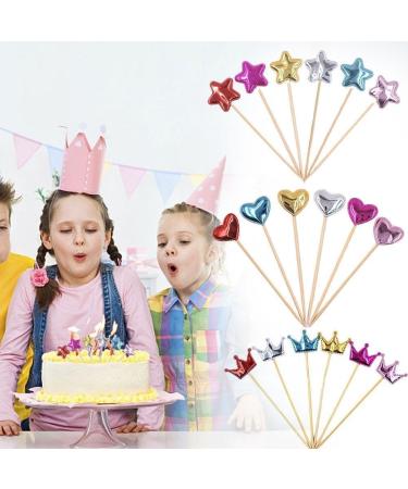 30 Pcs Birthday Party Decoration Happy Birthday Cake Topper Baking Star S3U0 Cake Sign Insert Cake Decor - Buy Online on GoSupps.com