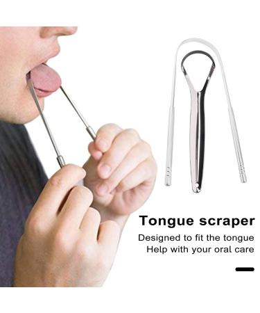 Stainless Steel Tongue Scraper & Cleaner for Fresh Breath | Semicircle Design for Effective Oral Care | Durable Dental Hygiene Tool - Buy Online on GoSupps.com