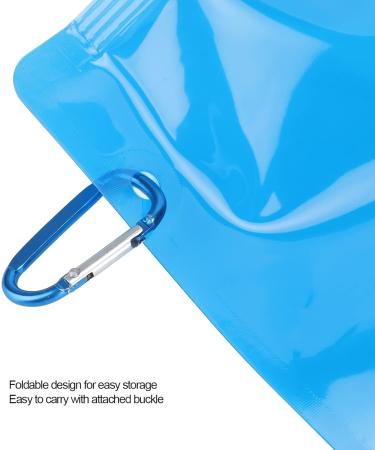Soft Water Bottle Ecofriendly PE Portable Foldable Water Bottle for Travel Blue - Buy Online on GoSupps.com