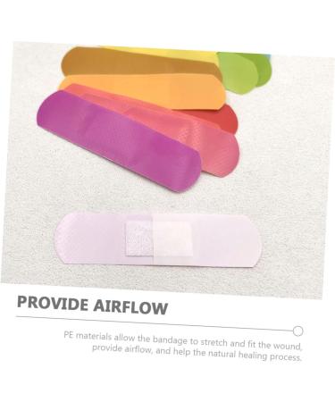 FRCOLOR 100pcs Breathable First Aid Care Patches - Comfortable Stickers for Finger Wounds - Random Color 7.2x1.9cm - International Shipping Available - Buy Online on GoSupps.com