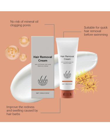 Body depilatory cream natural hair removal cream with moisture care caring smoothing gel for body armpits neck for home and on the go - Buy Online on GoSupps.com