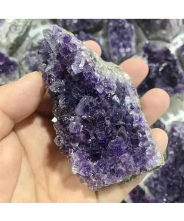 1pc 60g-120g Small Size Bulk Natural Amethyst Crystal Cluster Geode Rough Stone Collection Display Specimen Ornament yuebang ERBDRGAZ