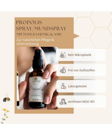 Buy Bedrop Propolis Throat Spray with Manuka Honey & Anise - 3x30ml Set | Beekeeper Quality Natural Relief - Buy Online on GoSupps.com