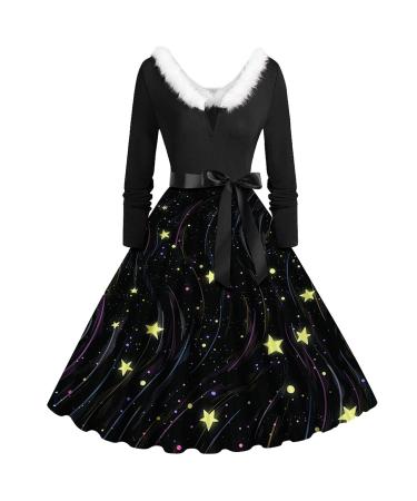 Women's fashion Christmas Sweatshirt costume cartoon sexy party dresses hooded tops Christmas dress hoodie dress with bag hoodie dress Christmas dresses autumn winter yellow l