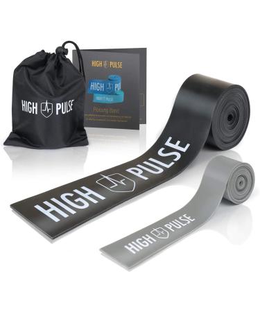 High Pulse Flossing Band 2 Set Incl. Free Transport Pocket and Bugelter-Flossband 1.5 mm thick for joints tendons and ligaments + mini-fins for toes and fingers 1.5 mm + 1 mm