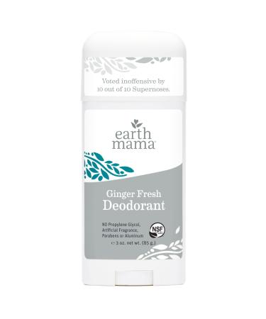 Ginger Fresh Deodorant by Earth Mama | Natural and Safe for Sensitive Skin, Pregnancy and Breastfeeding, Contains Organic Calendula 3-Ounce Ginger Fresh 3 Ounce (Pack of 1)