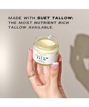 Suet Beef Tallow & Raw Honey Balm | Natural Face & Body Moisturizer with Vanilla Essential Oil (4oz) - Grass-Fed International Shipping - Buy Online on GoSupps.com