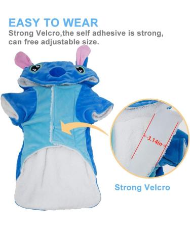 Gimilife Dog Hoodie Xmas Pajamas | Pet Costume for Small Medium Large Dogs and Cats | Disney Stitch Cartoon Halloween & Winter Outfit - 2XL - Buy Online on GoSupps.com