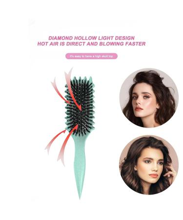 BOONCE CURL Brush - Bounce Curl Define Styling Brush | 2024 New Wild Boar Bristle Hairbrush for Women | Perfect for Curl Definition & Styling - Buy Online on GoSupps.com