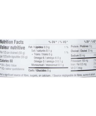 Clover Leaf Flaked Light Tuna Low Sodium Skipjack in Water - 170g 24 Count - Canned Tuna - Very High In Protein - 11g Protein Per 55g drained - 100% Wild-Caught Tuna - Traceable - Buy Online on GoSupps.com