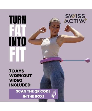 Swiss Activa+ Infinity Hoop Smart Weighted Hula Hoop | Exercise Equipment for Women | S4.S Purple Blue - Buy Online on GoSupps.com