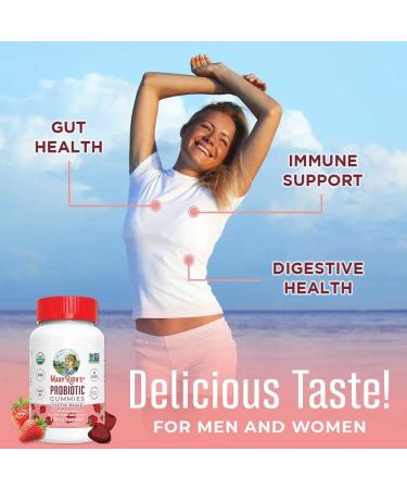 MaryRuth Organics Probiotic Gummies - USDA Organic Digestive & Gut Health Supplement for Adults - Immune Support - Vegan & Non-GMO - 60 Count - Buy Online on GoSupps.com