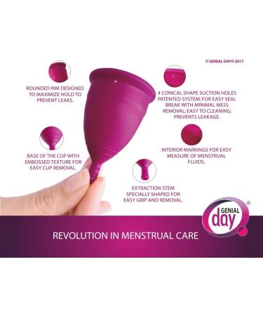 Genial Day Menstrual Cup - Medium Size | Eco-Friendly & Comfortable | 1 Count | Shop Internationally - Buy Online on GoSupps.com
