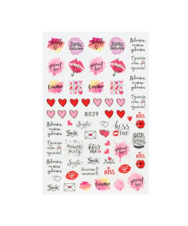 Manicure Cute Valentine's Day Cupid Red Heart Girl Nail Stickers Nail Art Decoration 3D Valentine Sticker Nail Decals(5) Style5